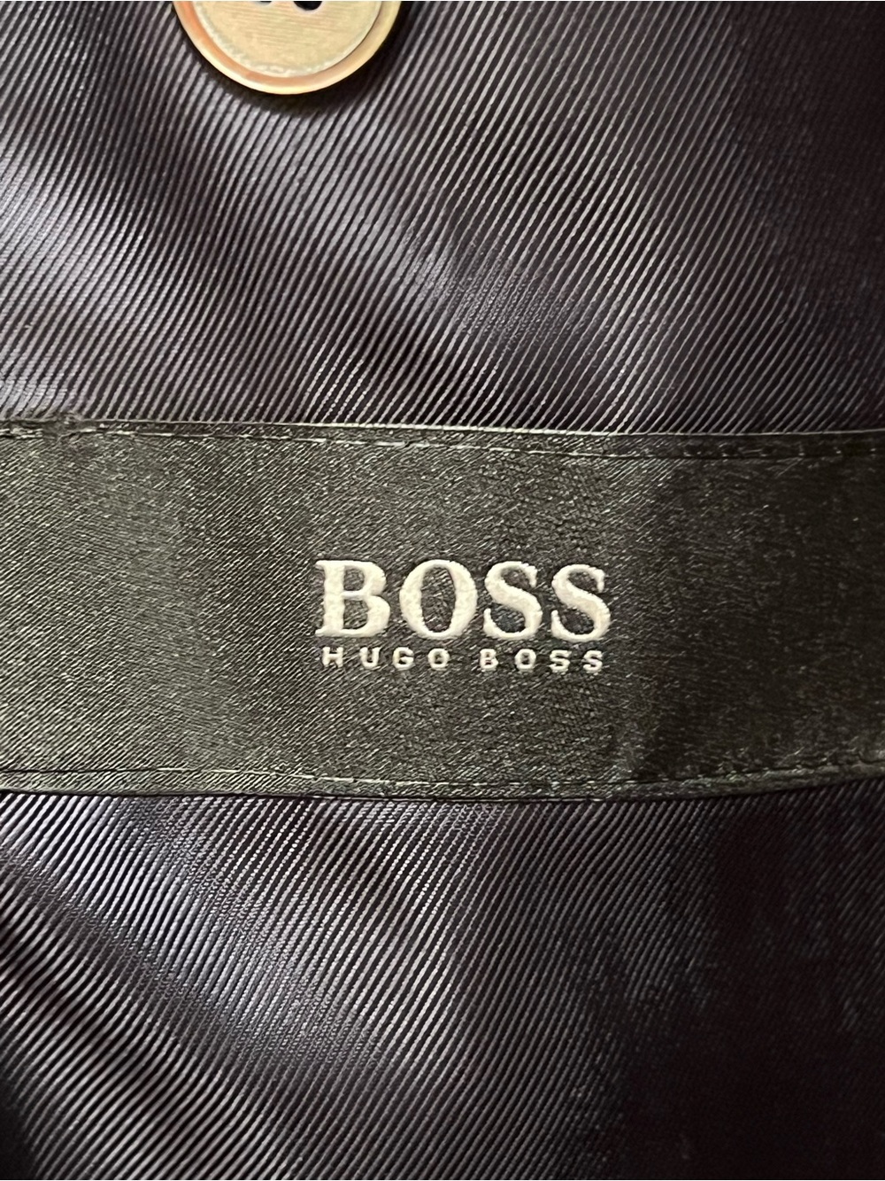 Hugo Boss Navy Textured Sport Coat Blazer Jacket Reda Wool Men 42R - Picture 11 of 13